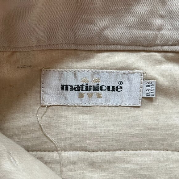 Vintage MATINIQUE 80's Cream Pleated Cuffed High Waist Pants sz: 32 - Picture 5 of 6